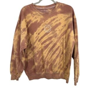 Desert Dreamer Smiley Originals Tie‎ Dye Crewneck Sweatshirt Cozy Casual Lounge